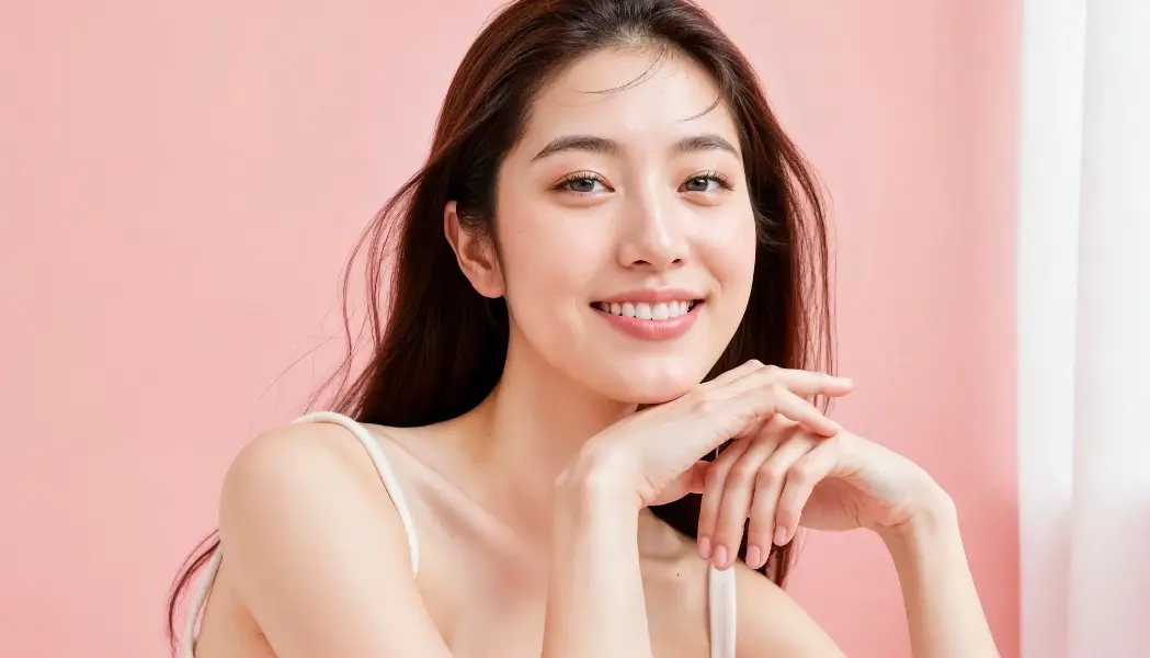 Close up on woman doing  korean skincare