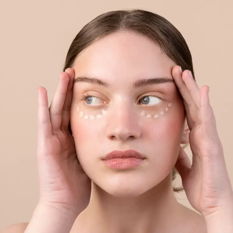 Front view girl selfcare concept