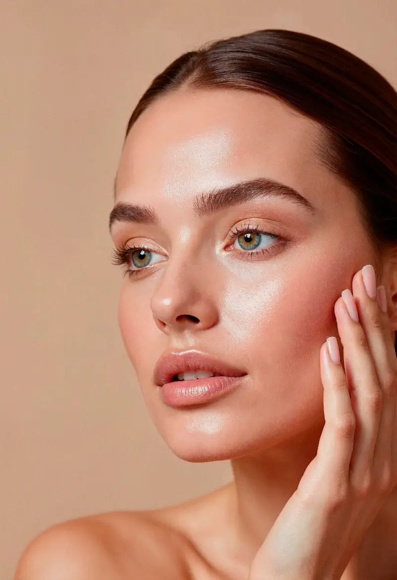 Beautiful woman with healthy, glowing skin